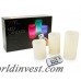 The Holiday Aisle 3 Piece LED Flickering Scented Flameless Candle Set THLY6121